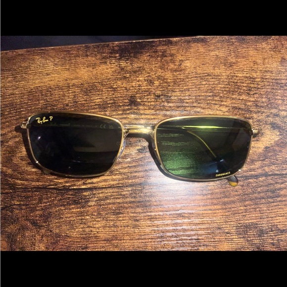 Ray-Ban RB3717 Metal Gold Frames / Green-Blue Chromantic Lenses *authentic* - Picture 2 of 9